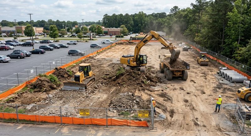 Parking Lot Site Preparation in Cumming, GA