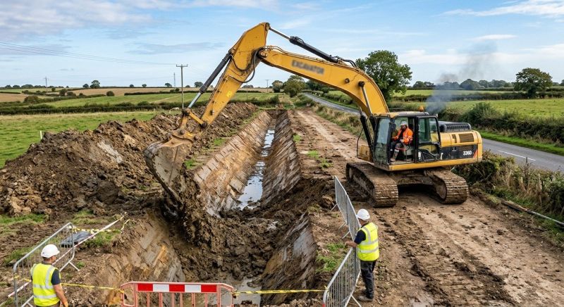 Drainage Ditch Excavation in Houston, TX